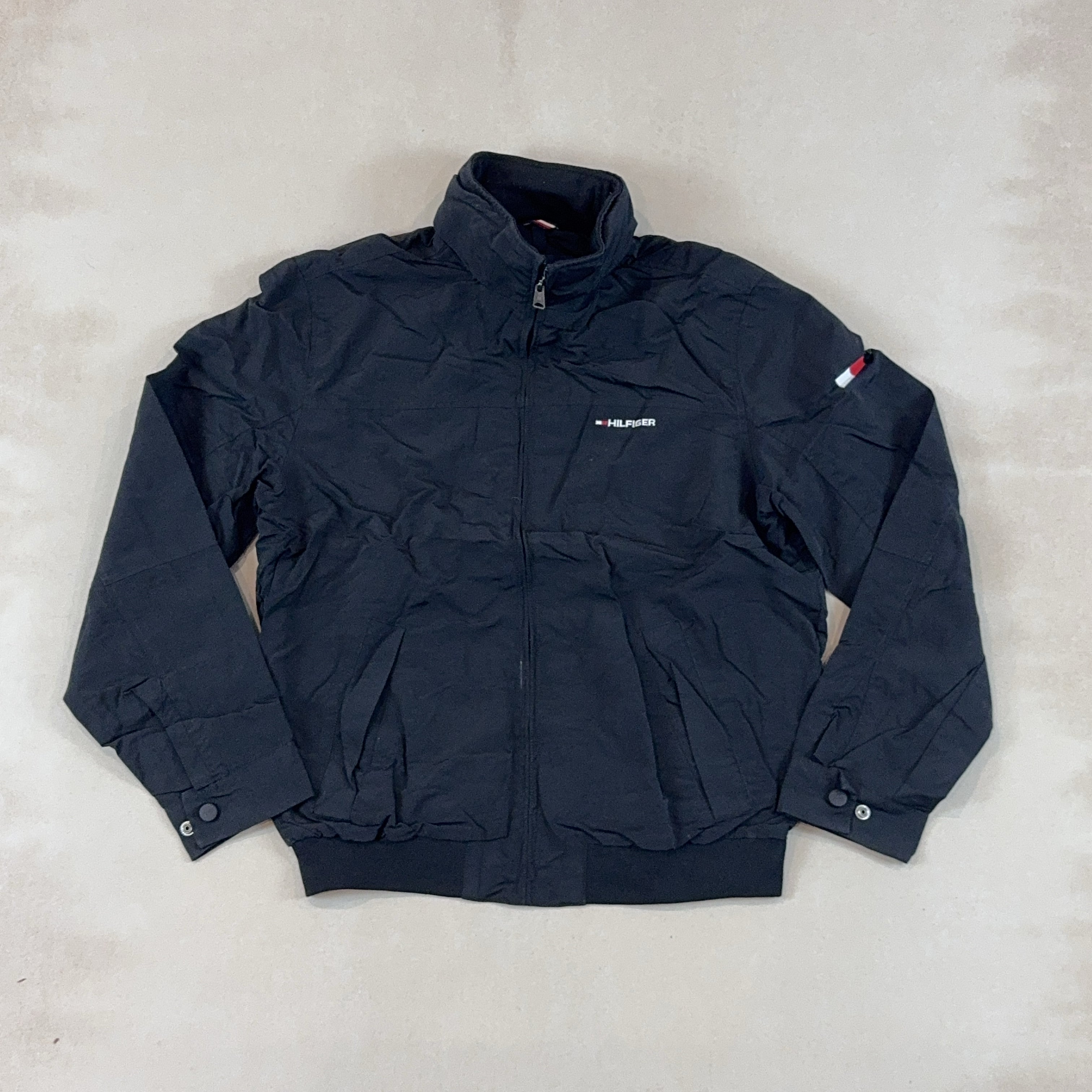 TOMMY HILFIGER BLACK JACKET - LARGE