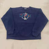 GRAPHIC NAVY CREW - 2X LARGE