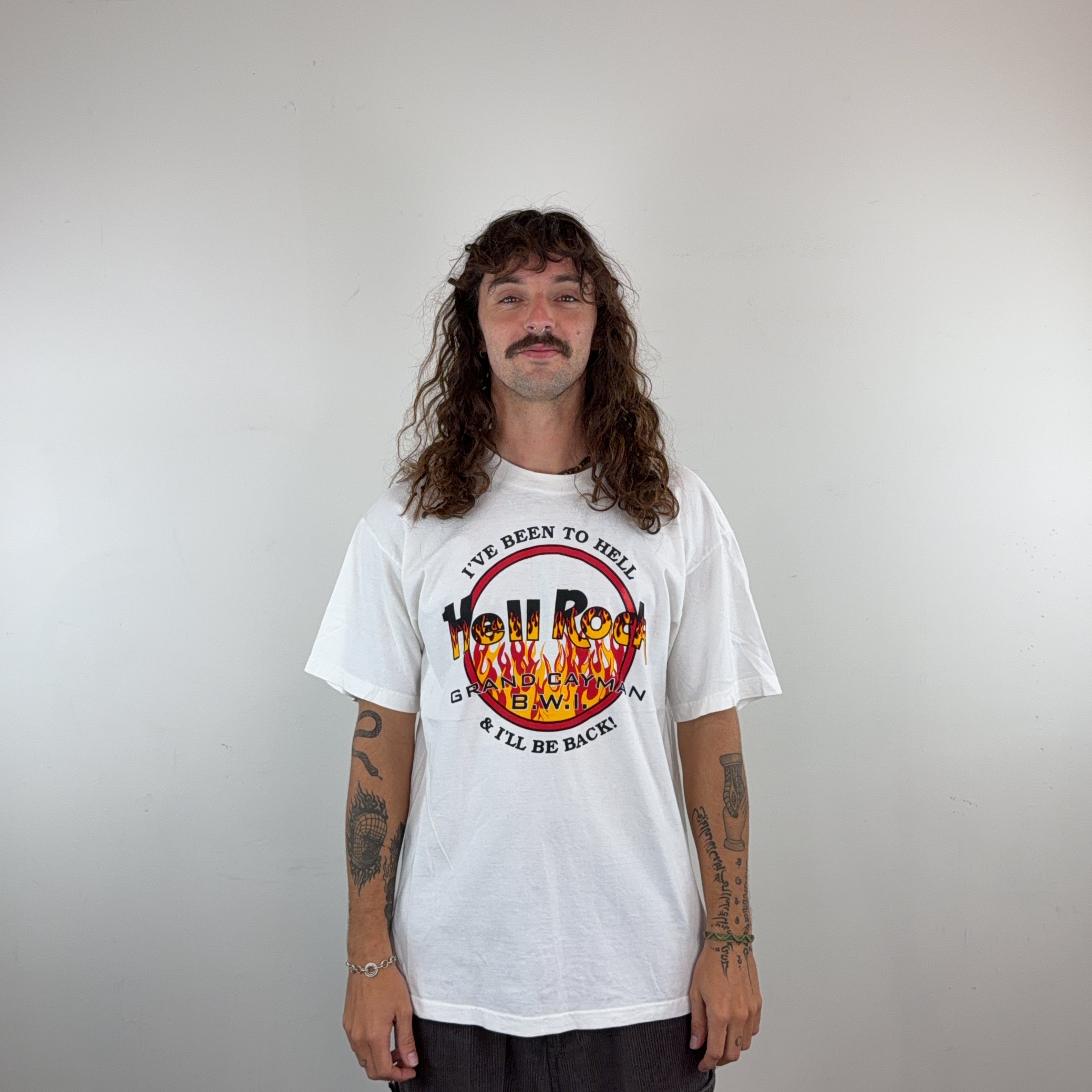 'HELL ROCK' VINTAGE TEE - LARGE