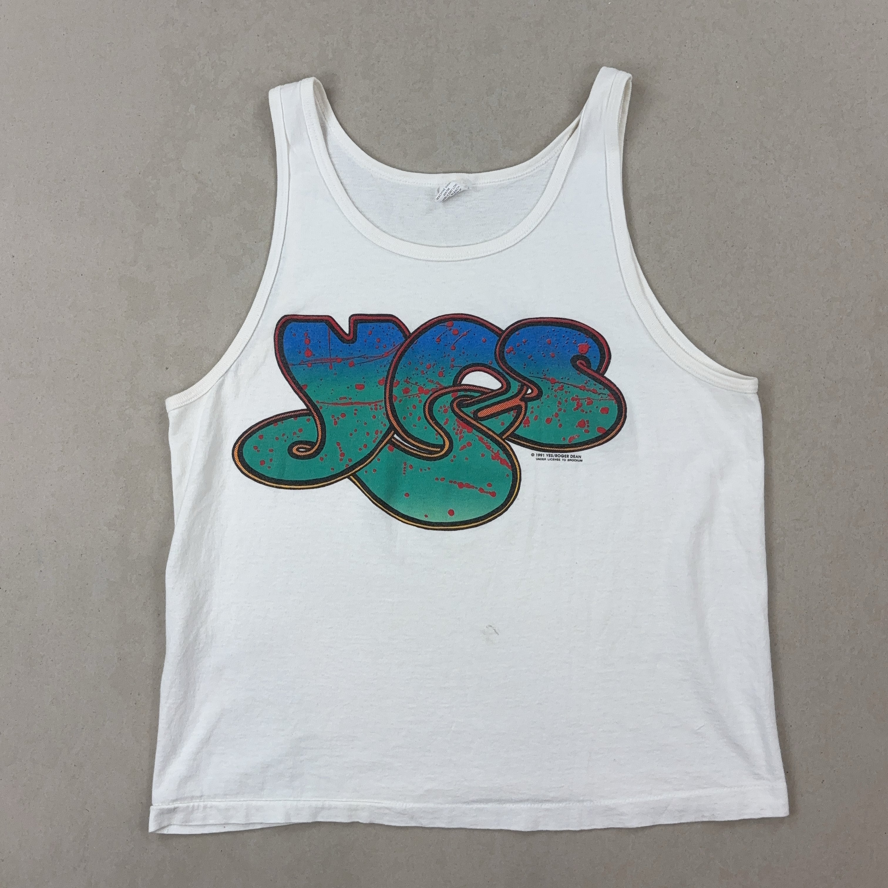 GRAPHIC WHITE SINGLET - MEDIUM