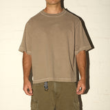 Chopped Peached Tee - Stone Brown