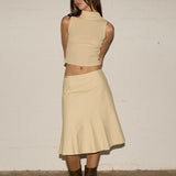 Danish Midi Skirt - Parchment