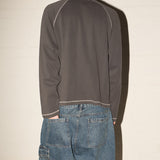 Contrast Raglan LS Tee - Twilight Grey