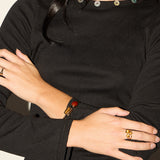 Garnet Bracelet - Gold
