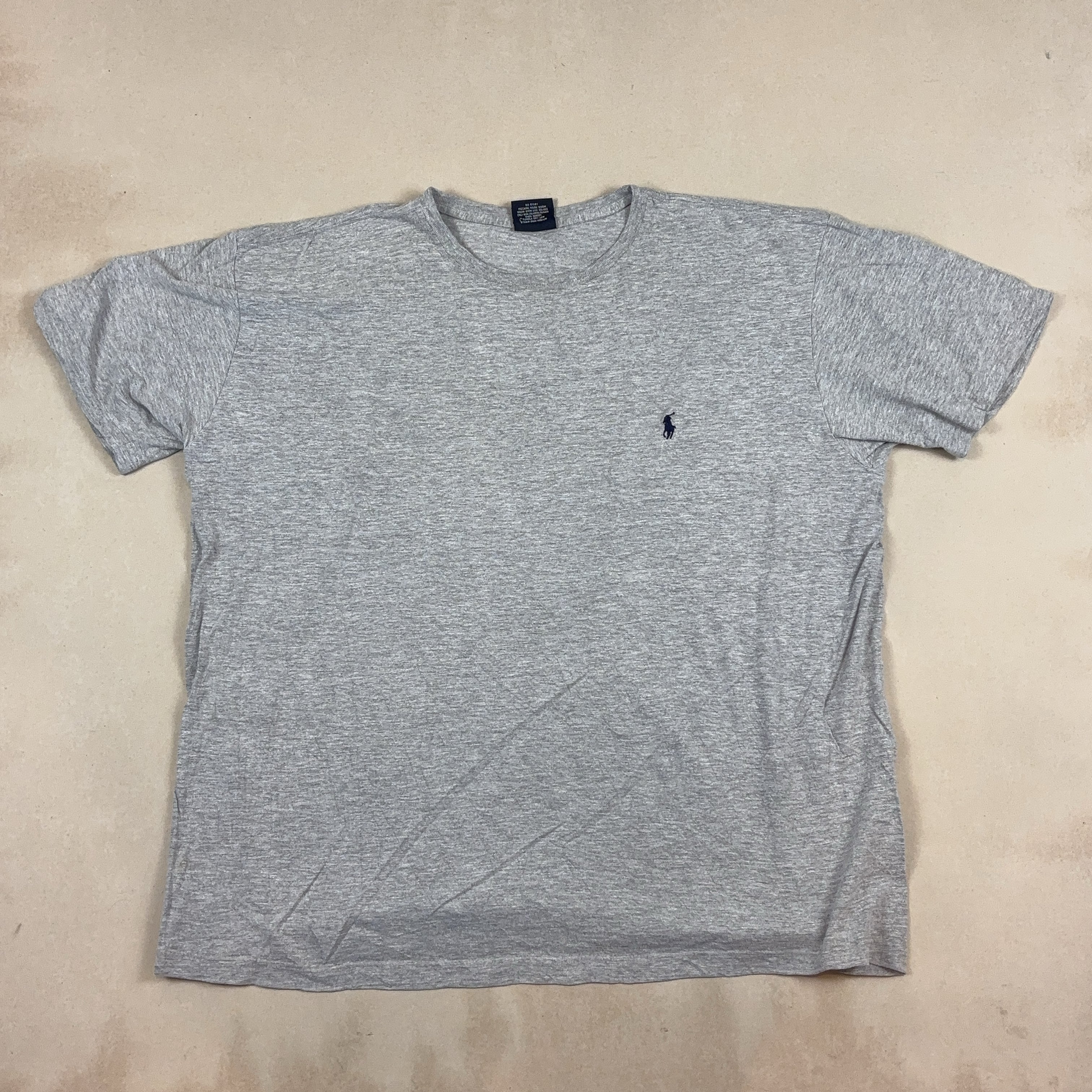 POLO RALPH LAUREN GREY TEE - LARGE