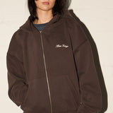 Comfy Zip Hood - Espresso