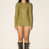Lounge LS Tee - Green Stripe