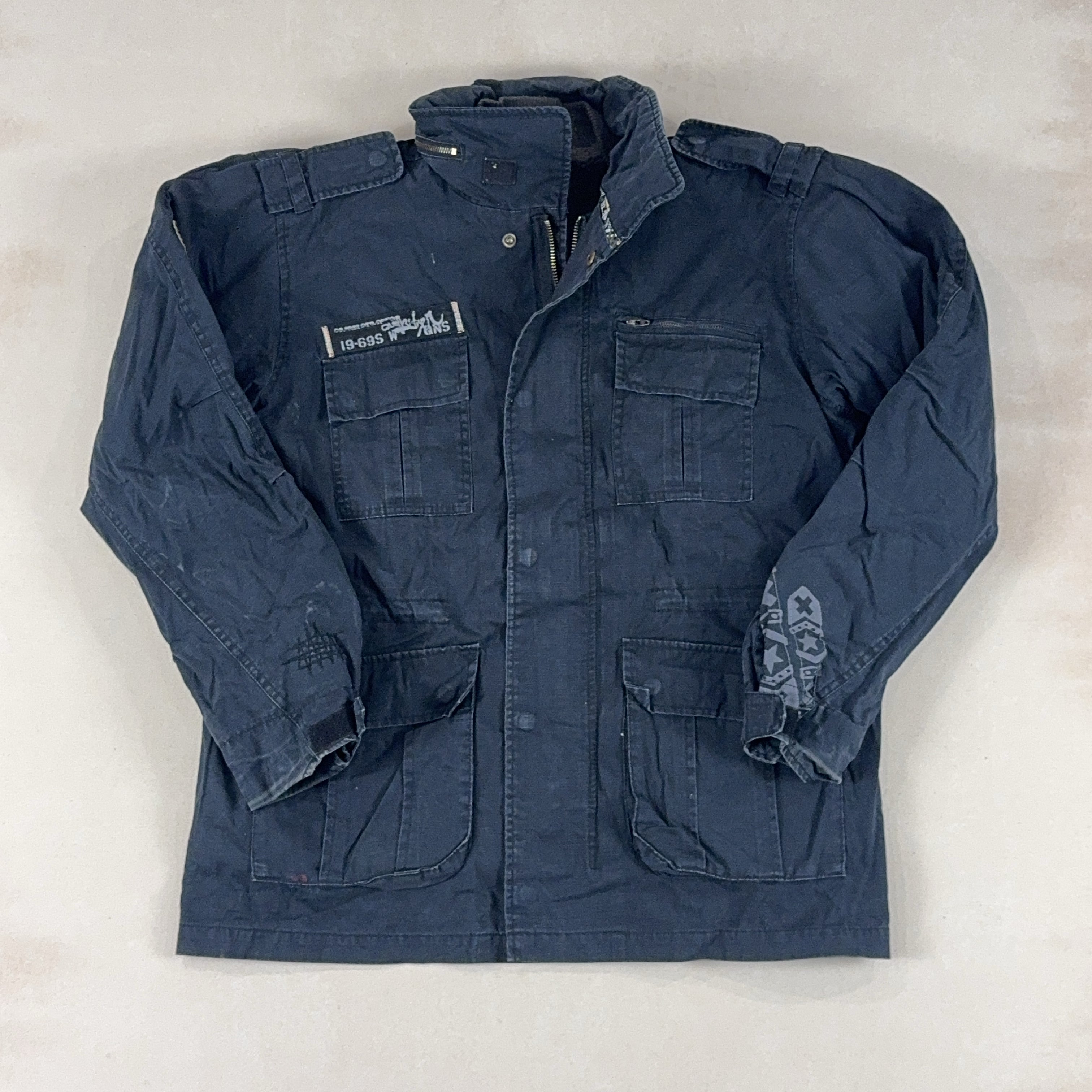 QUICKSILVER NAVY JACKET - MEDIUM