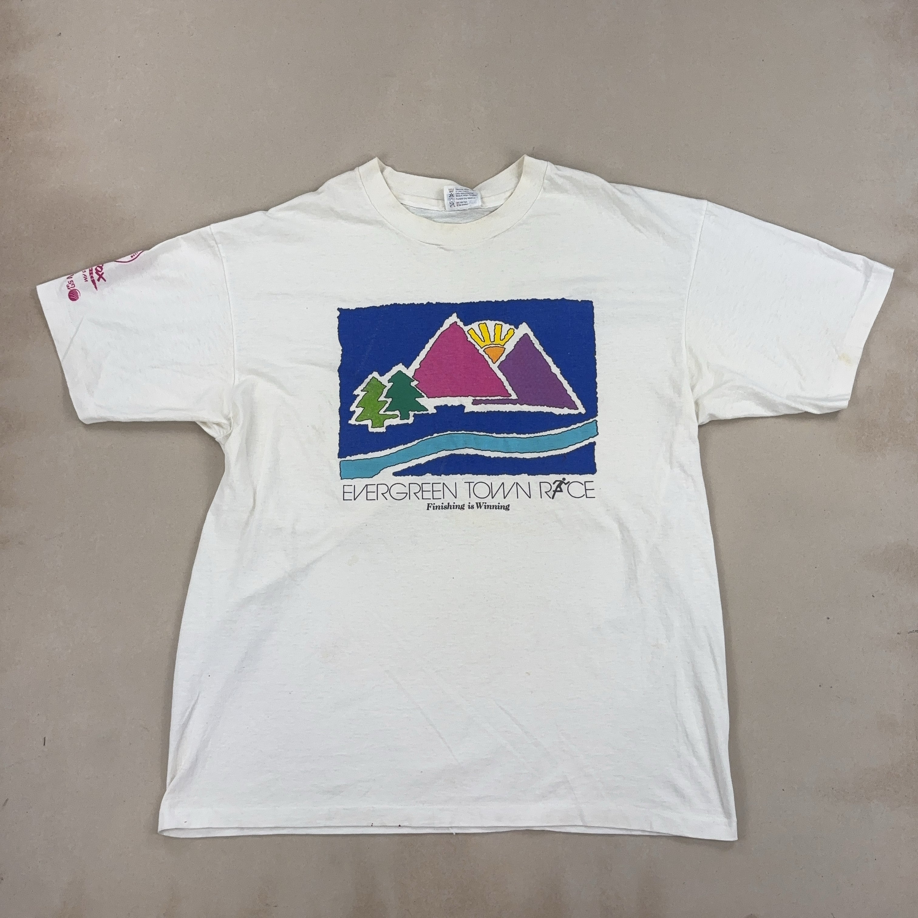 'EVERGREEN TOWN RACE' TEE - LARGE