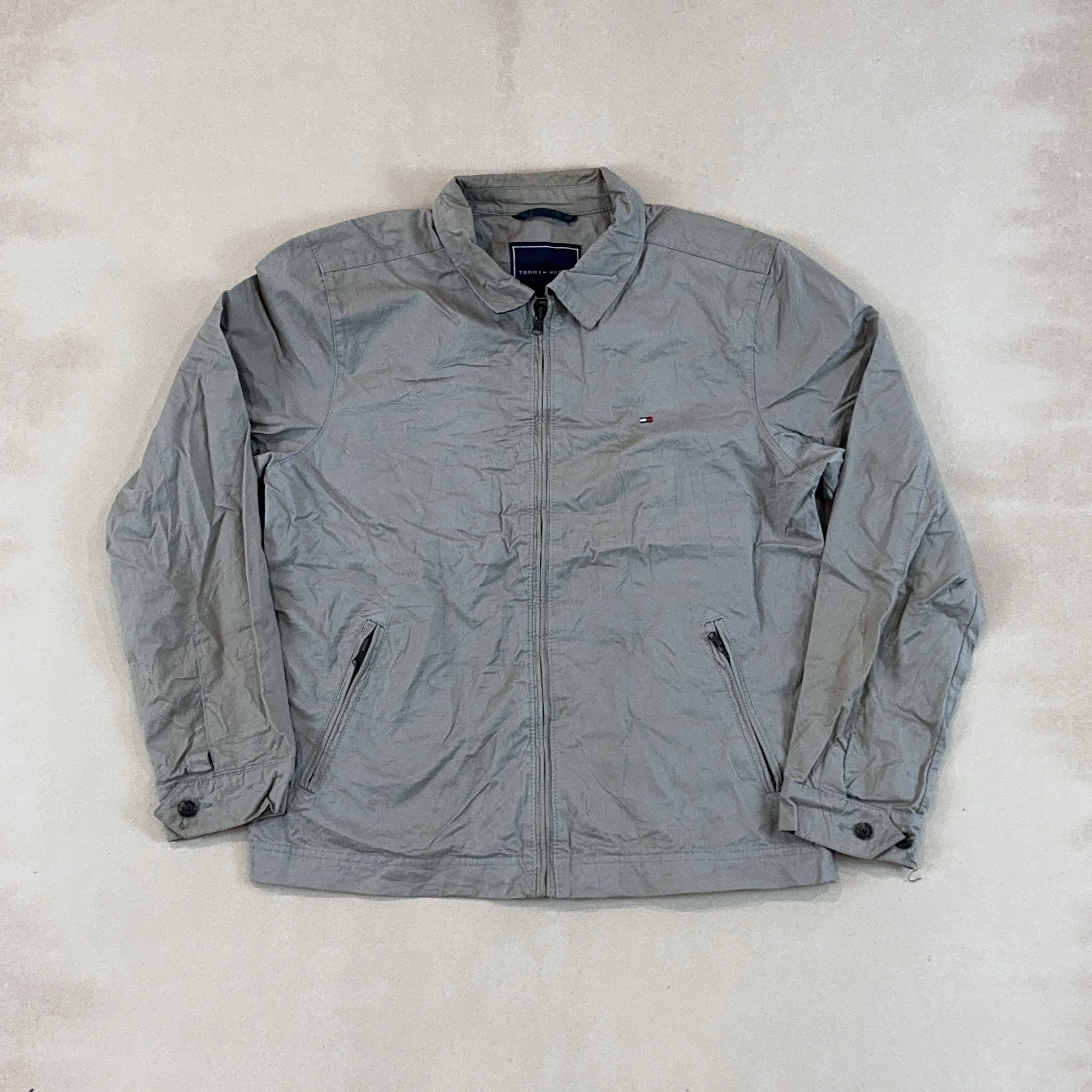 TOMMY HILFIGER GREY BEIGE JACKET - MEDIUM