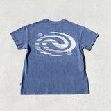 Boyfriend Tee - Racer Swirl - Astro Blue