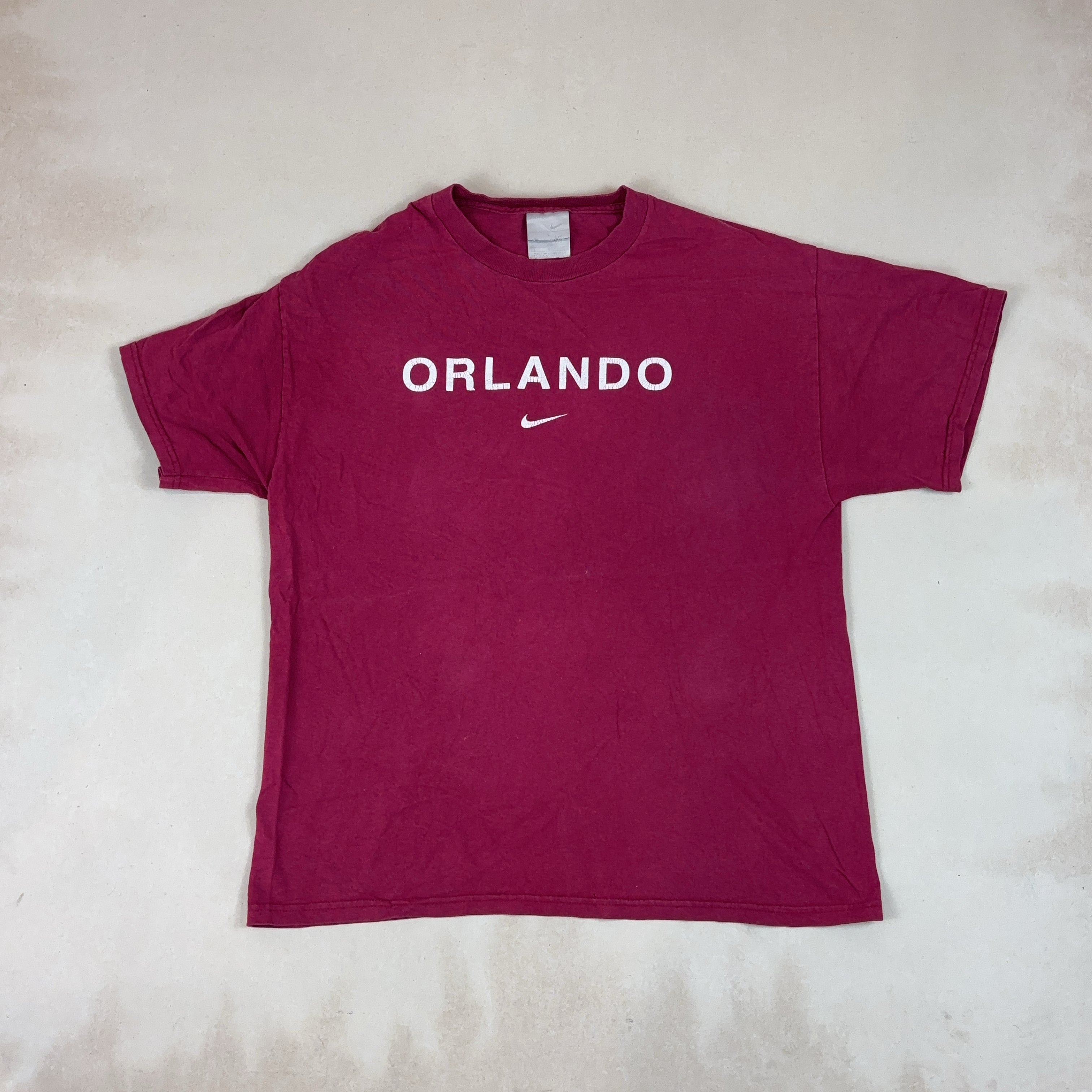 NIKE RED VINTAGE TEE - LARGE