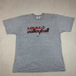 NIKE 'MSUM VOLLEYBALL DRAGONS' GREY TEE - LARGE
