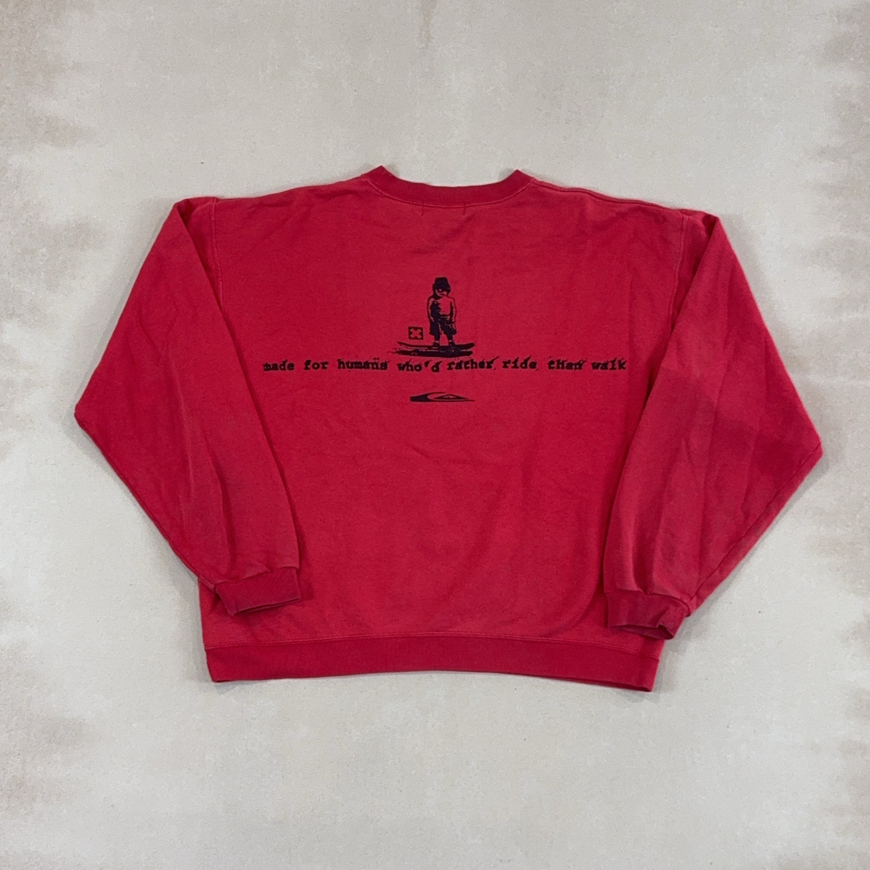 QUIKSILVER RED CREW - LARGE