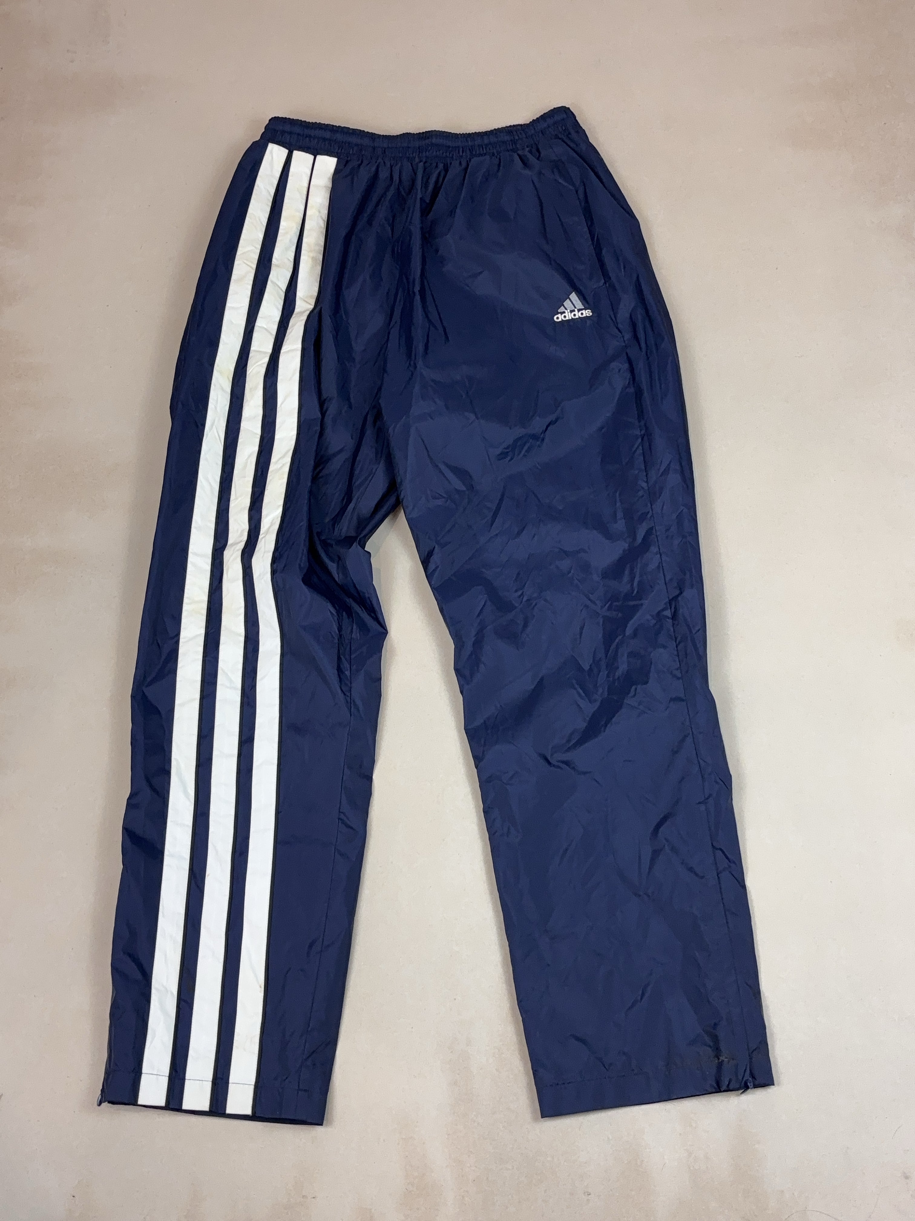 ADIDAS NAVY BLUE SPORT PANTS - LARGE