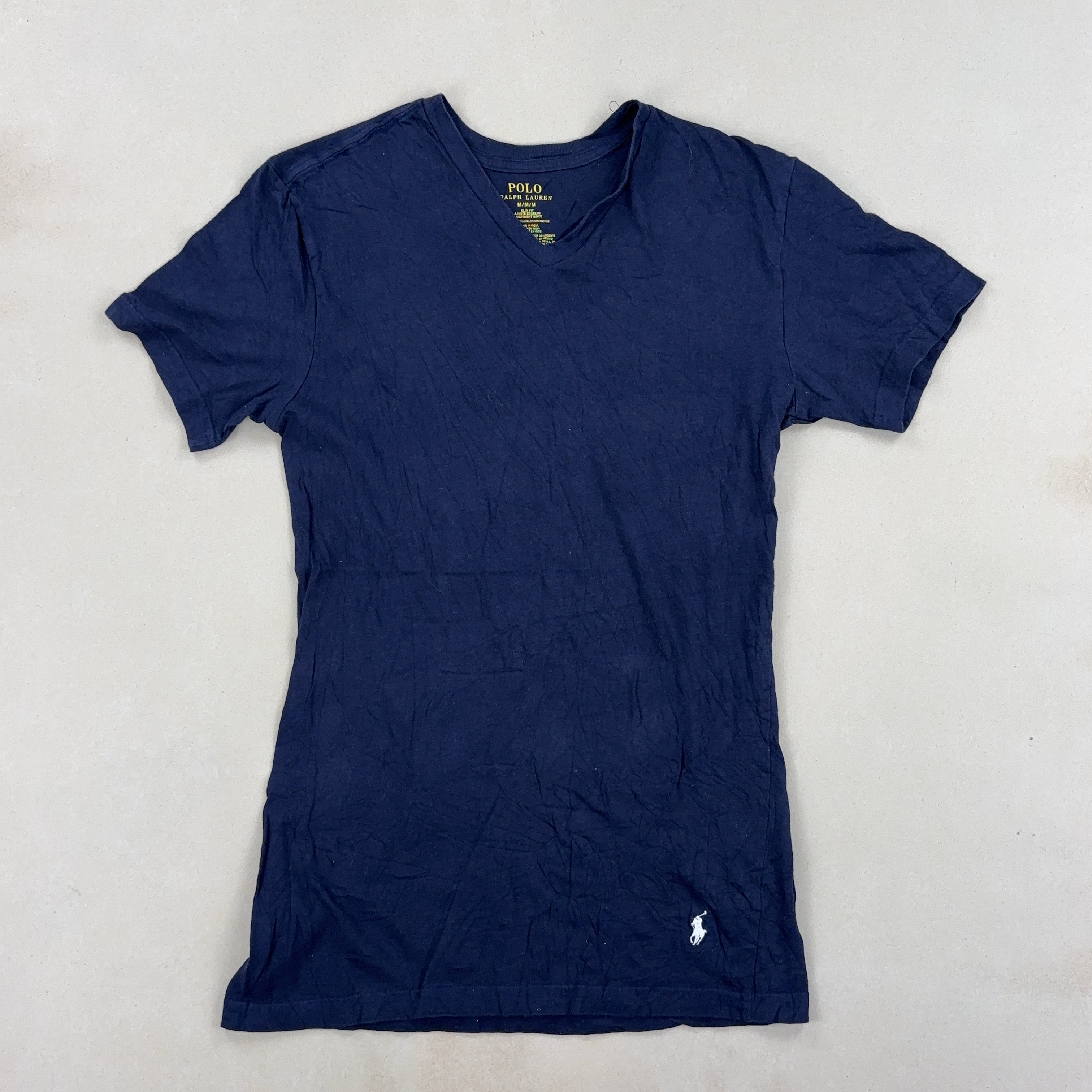 RALPH LAUREN V NECK TEE - SMALL