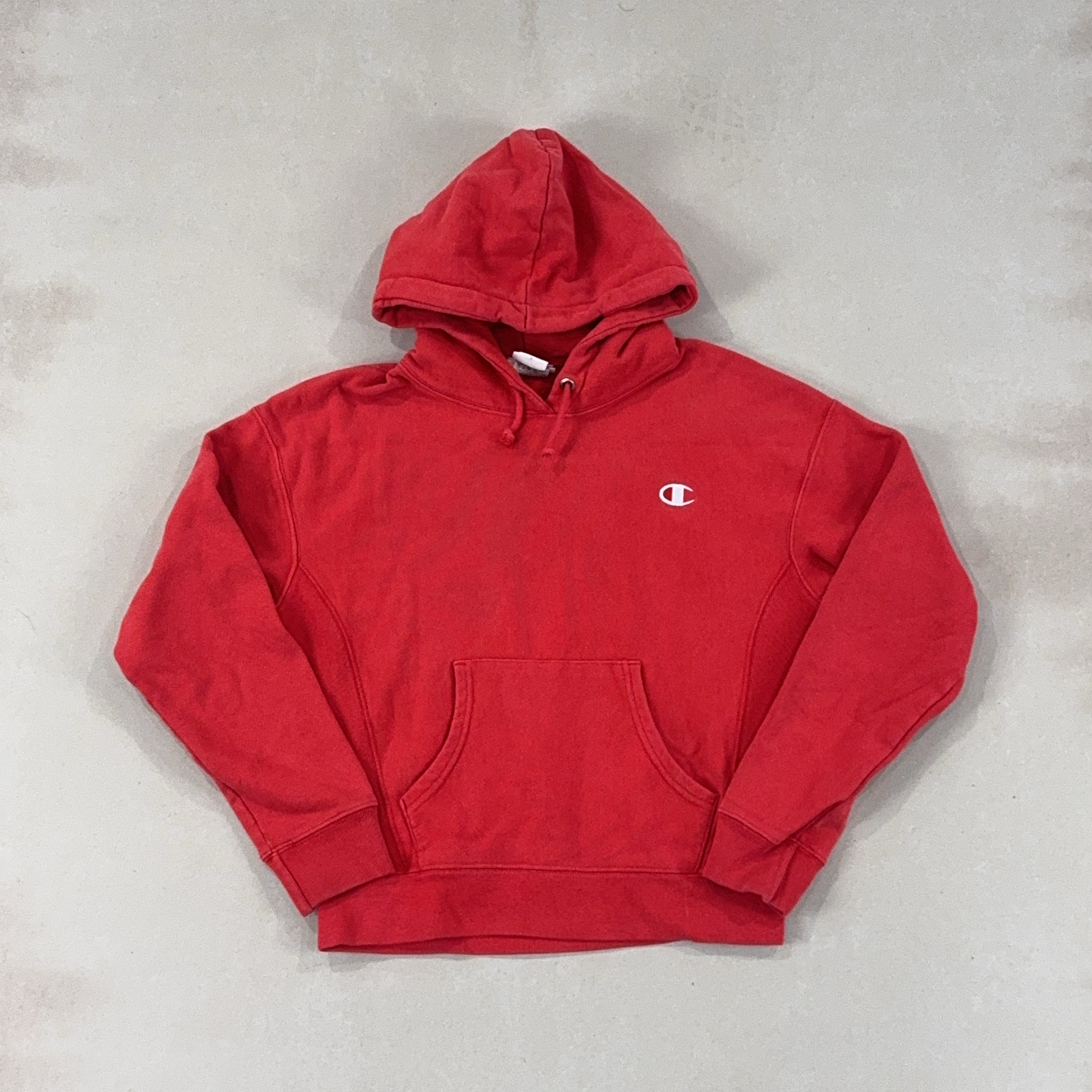 CHAMPION RED HOODIE - SMALL