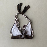 STRIPED BIKINI TOP - X SMALL