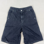 VINTAGE BLACK DENIM JORTS - MEDIUM