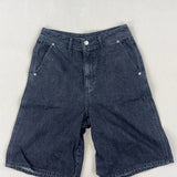 VINTAGE BLACK DENIM JORTS - MEDIUM