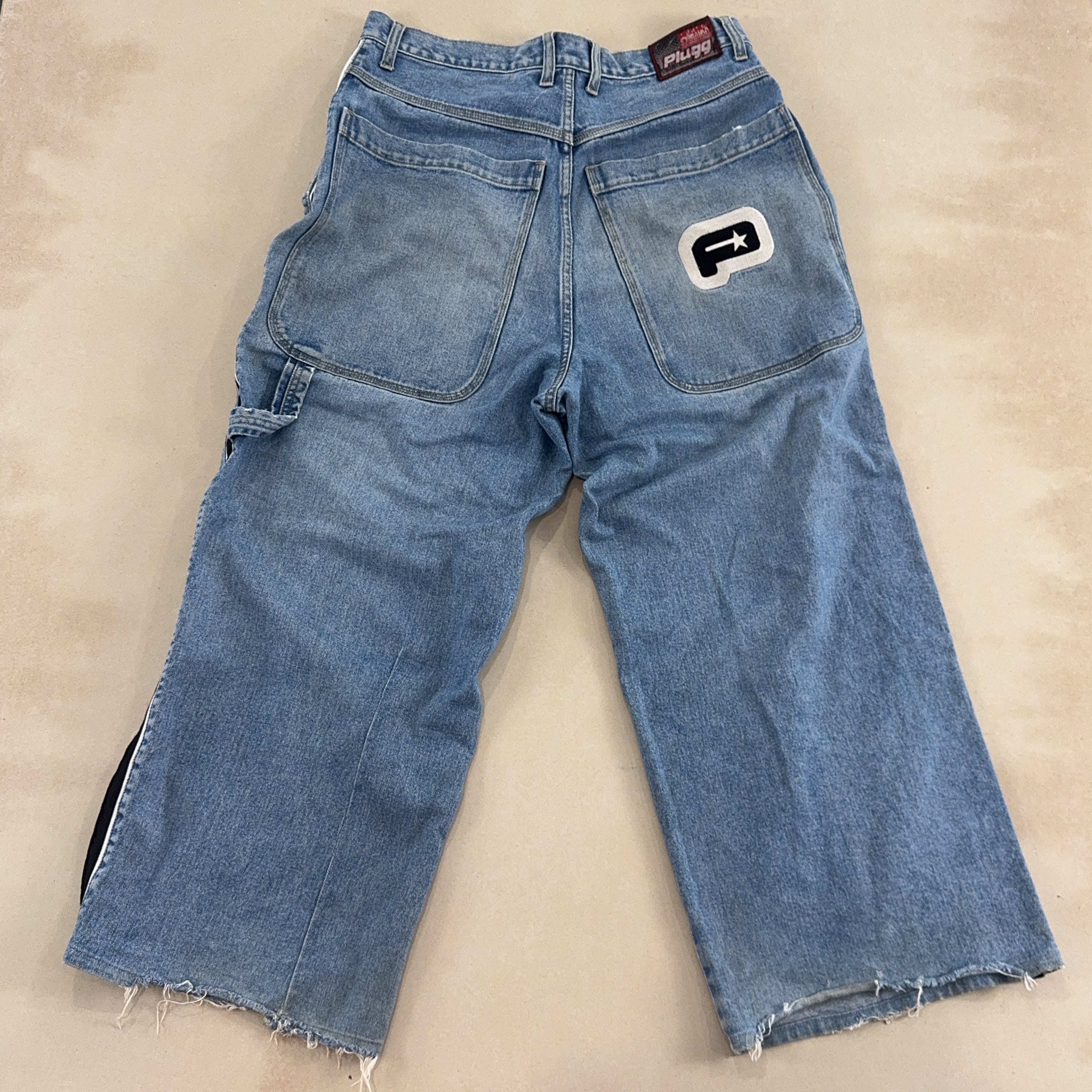 PLUGG DENIM JORTS - LARGE