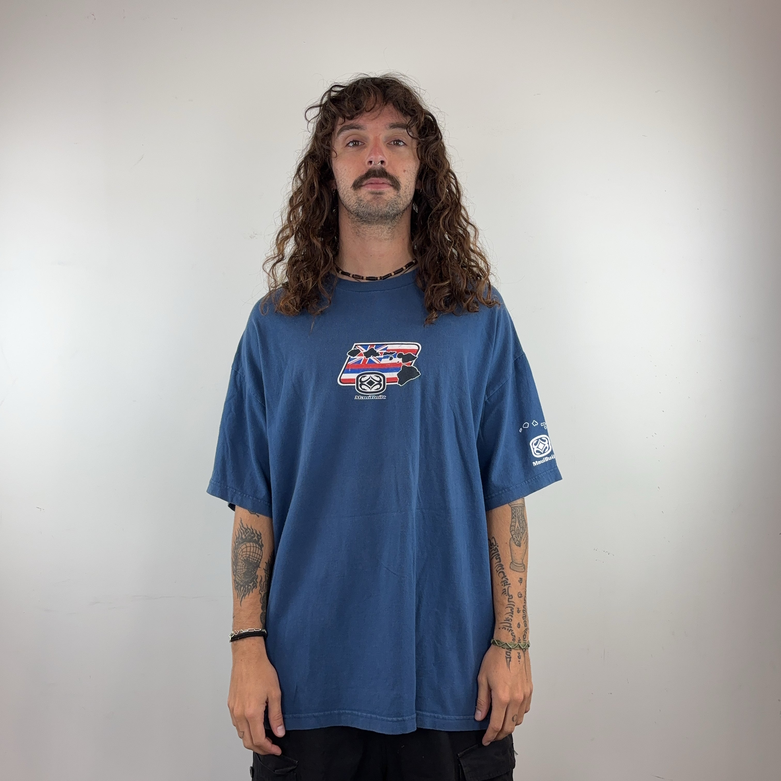 BLUE MAUI BUILT TEE - 2X LARGE