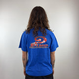BLUE PIKO TEE - MEDIUM
