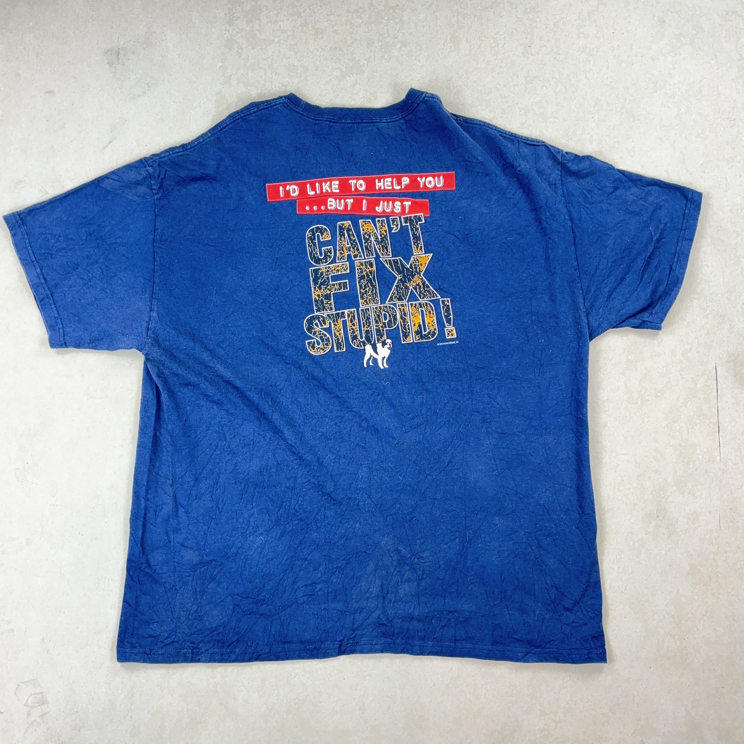 'BIG DOGS' DARK BLUE TEE - X LARGE