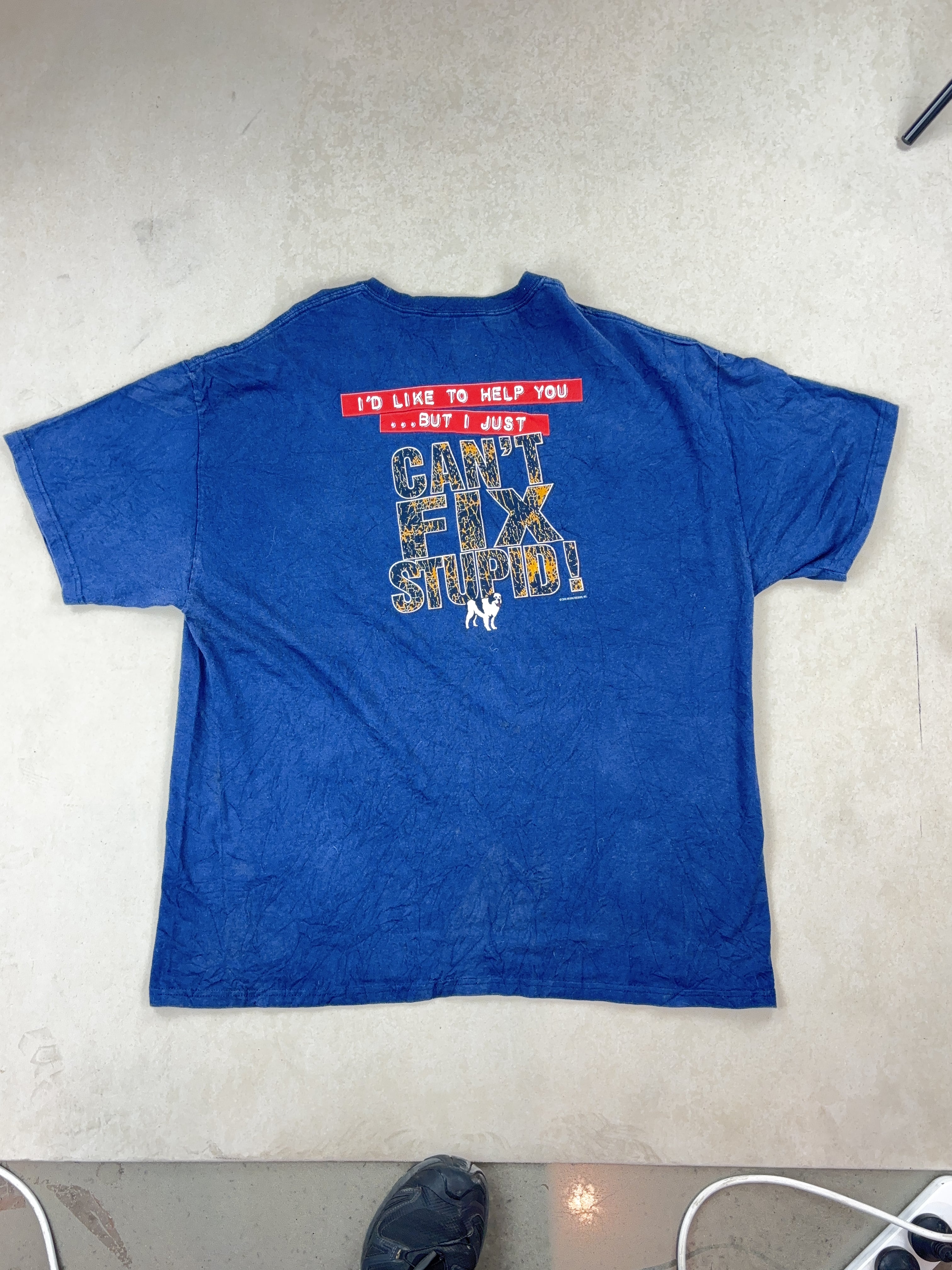 'BIG DOGS' DARK BLUE TEE - X LARGE