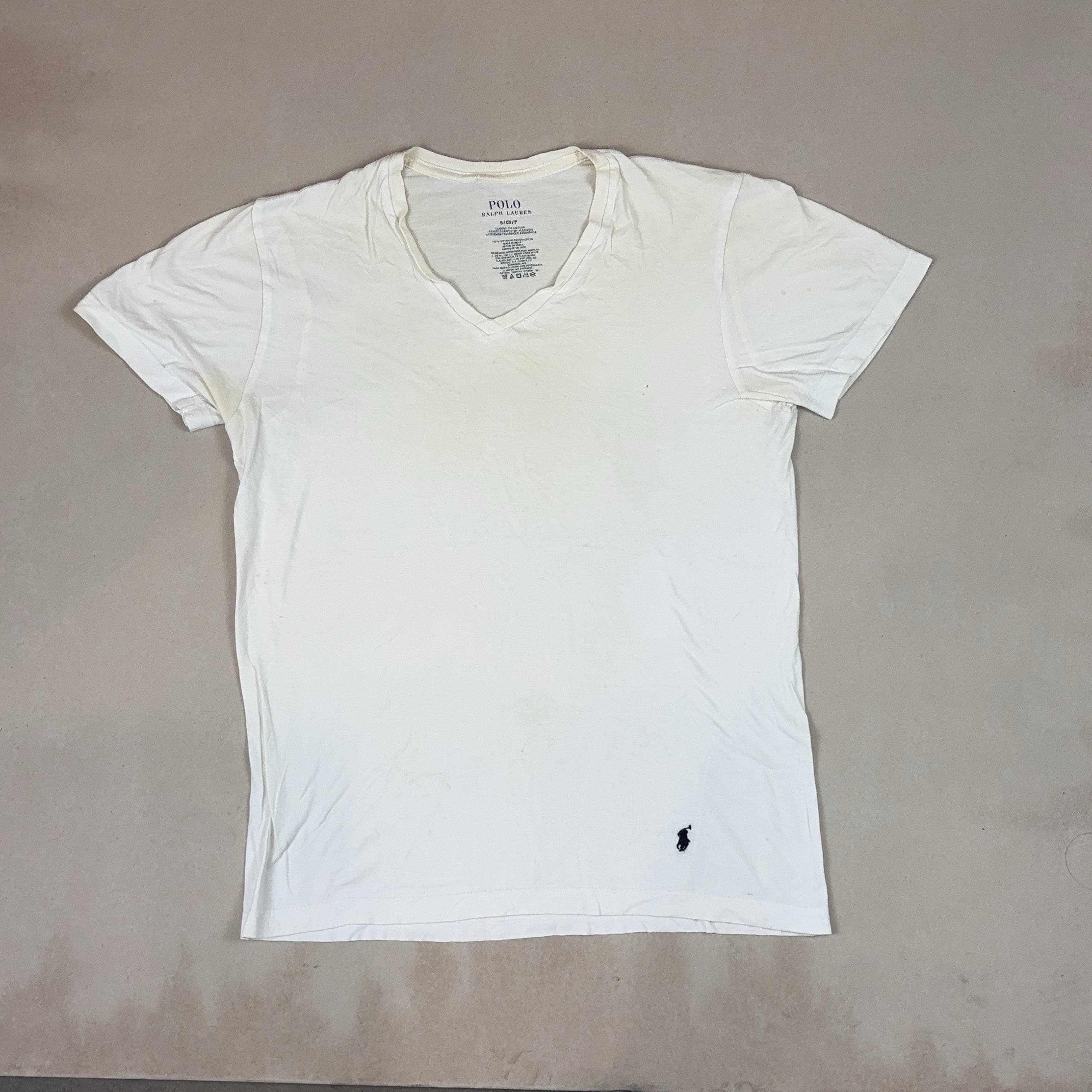 POLO RALPH LAUREN WHITE TEE - SMALL