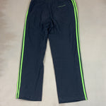 ADIDAS BLACK AND GREEN SPORT PANTS - X LARGE
