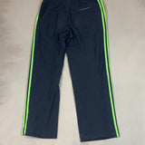 ADIDAS BLACK AND GREEN SPORT PANTS - X LARGE