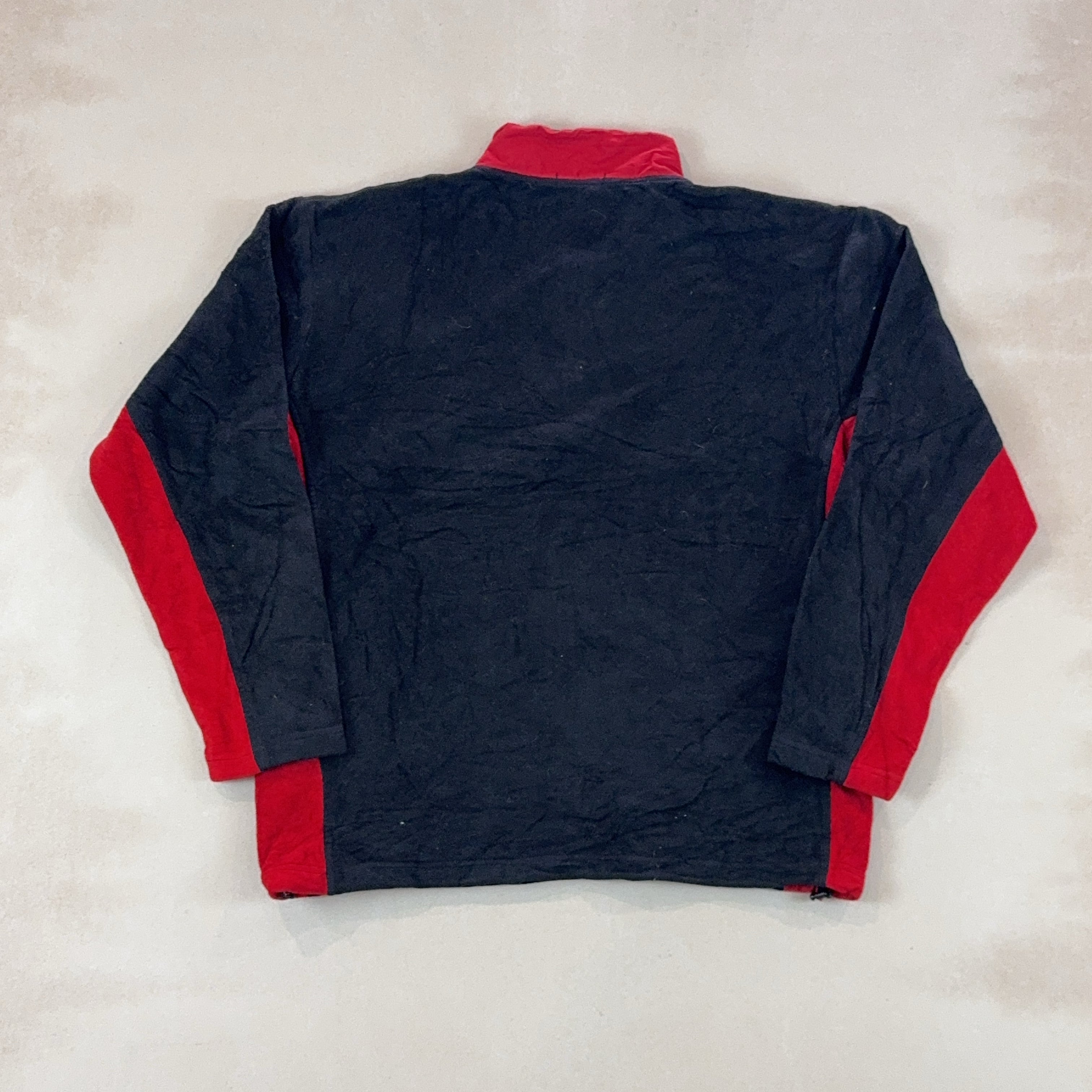 NAUTICA RED & BLACK QUARTER ZIP - X LARGE