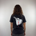 BLACK GASH TEE - X SMALL