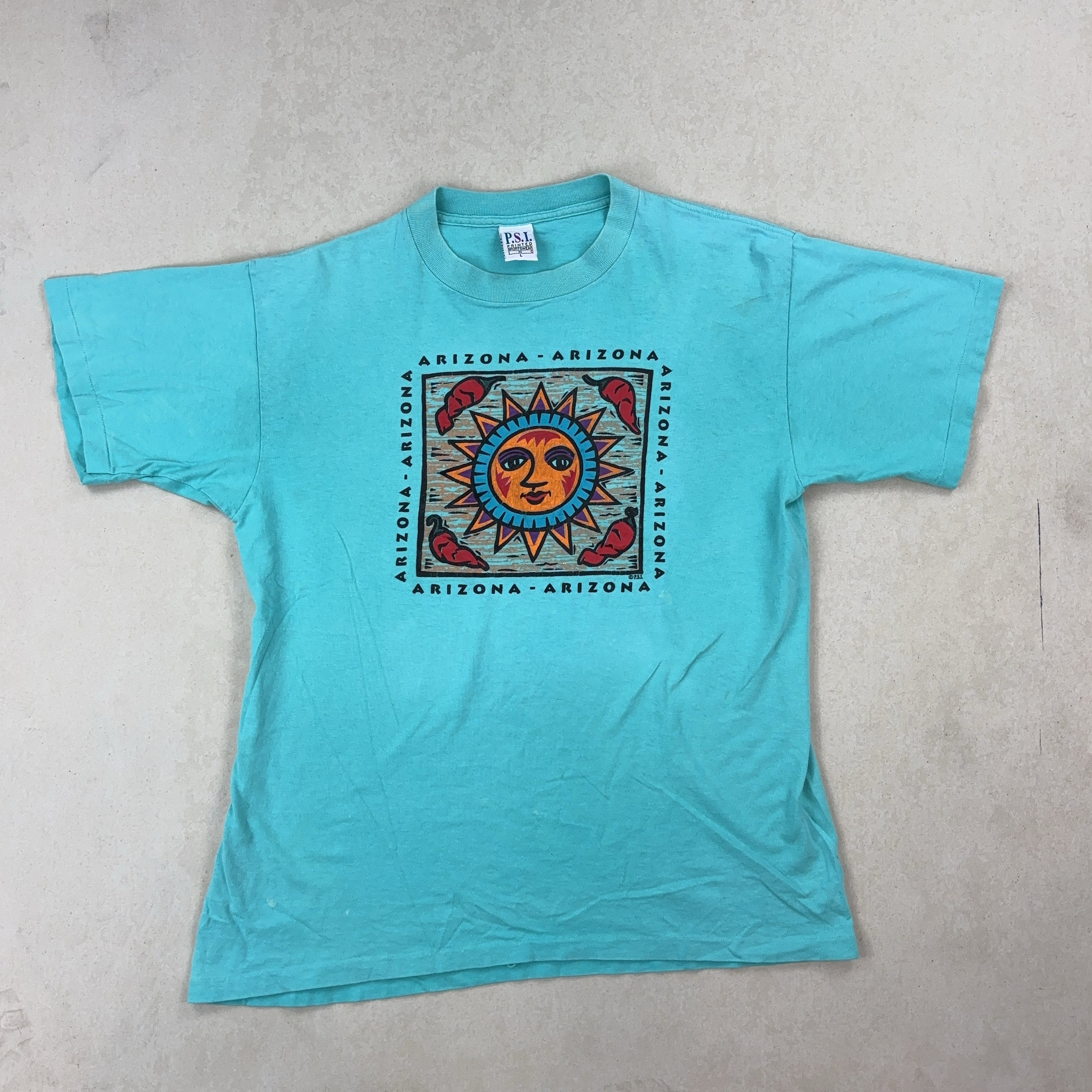 GRAPHIC LIGHT BLUE TEE - LARGE