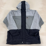 QUIKSILVER BLACK & GREY JACKET - X LARGE