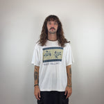 WHITE GRAPHIC TEE - LARGE