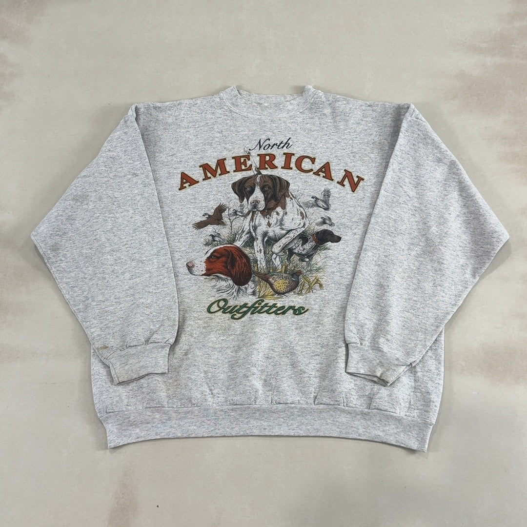 GRAPHIC GREY CREW - X LARGE