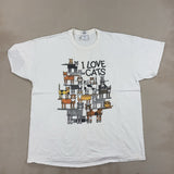 'I LOVE CATS' TEE - LARGE