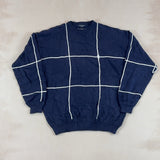 NAUTICA NAVY & WHITE KNIT - X LARGE