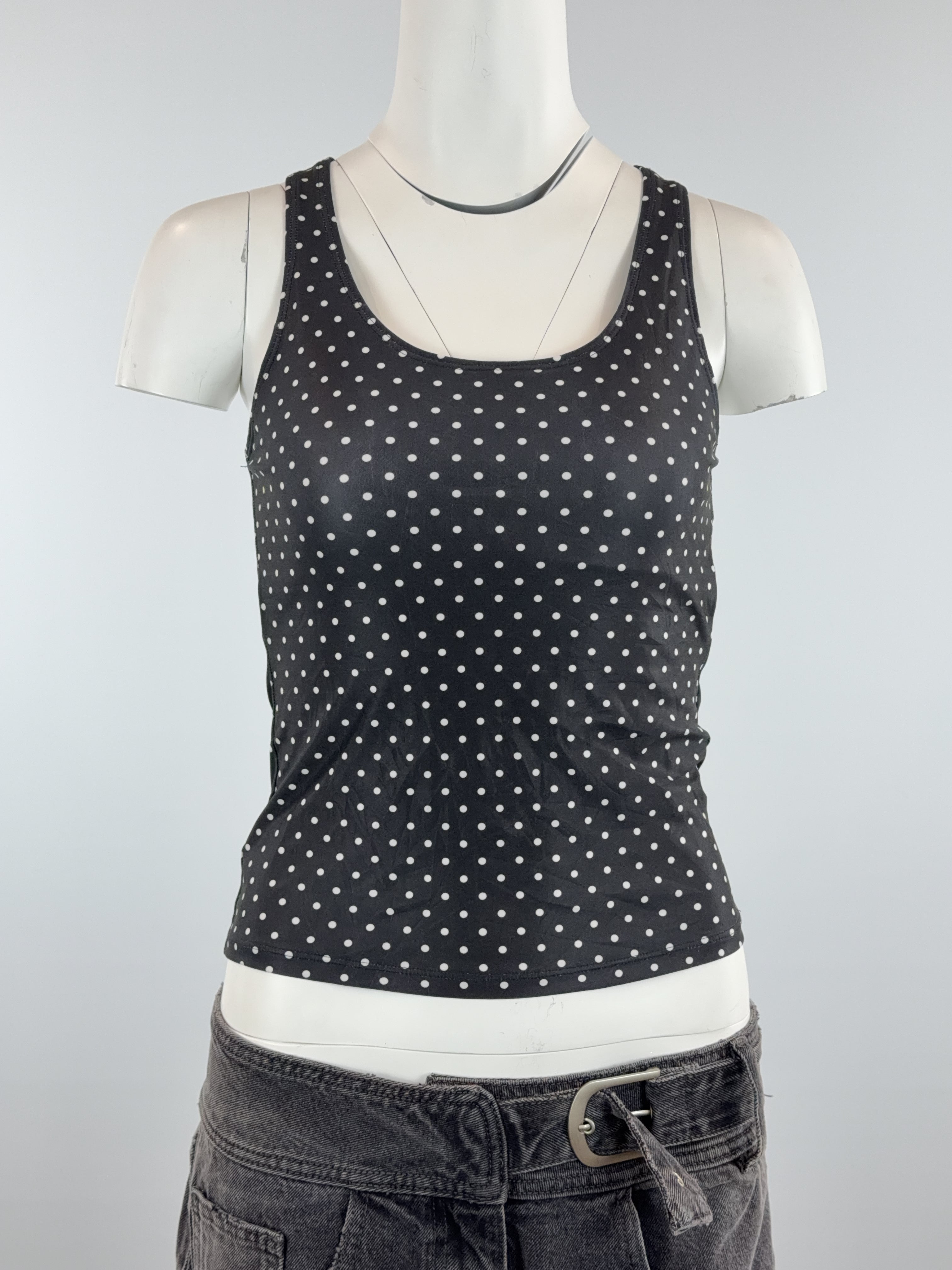 POLKA DOT BLACK TANKINI - SMALL