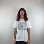 GRAPHIC WHITE TEE - LARGE