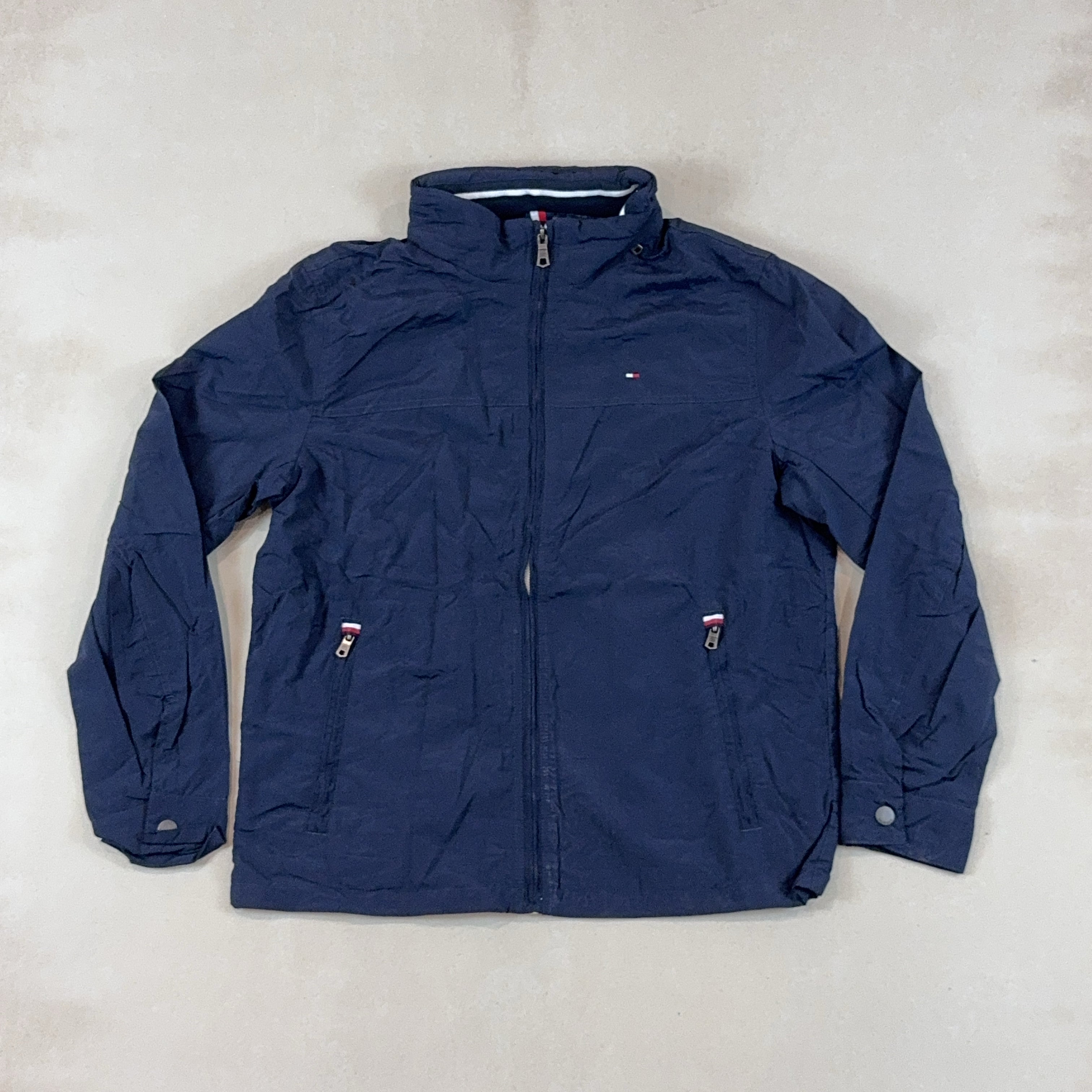 TOMMY HILFIGER NAVY JACKET - LARGE