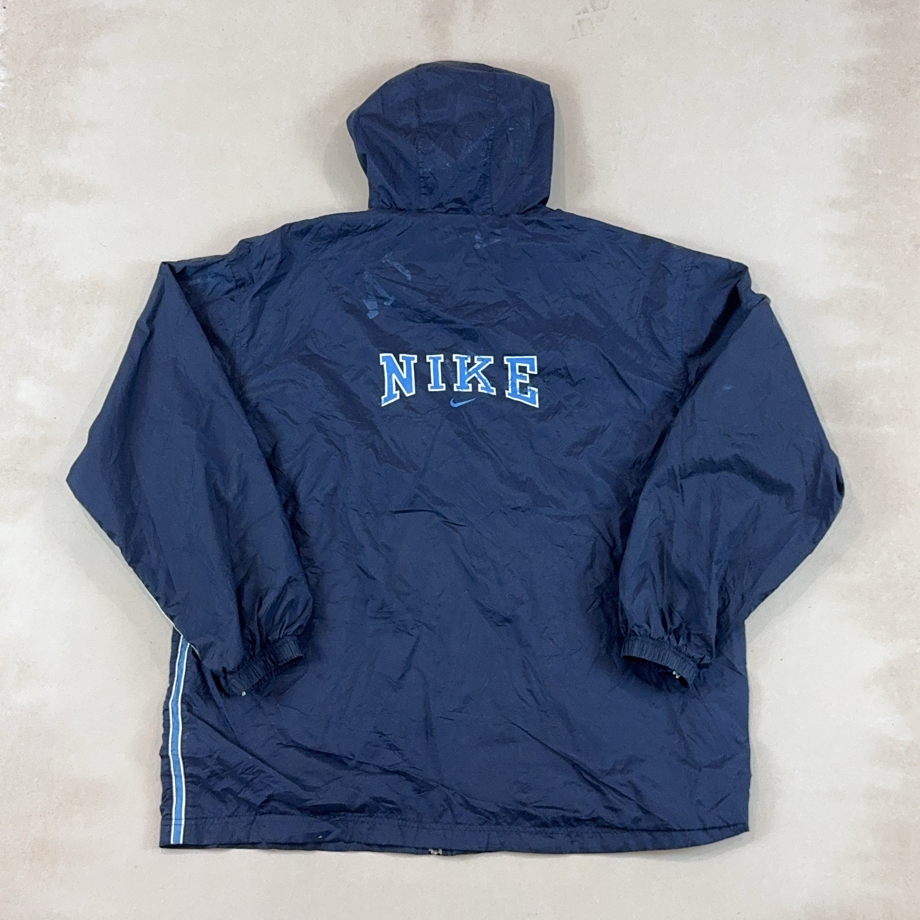 NIKE NAVY HOOD JACKET - X LARGE