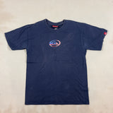 QUIKSILVER NAVY BLUE VINTAGE TEE - MEDIUM