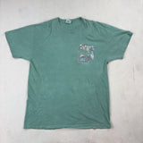 GRAPHIC FADED GREEN TEE - X LARGE