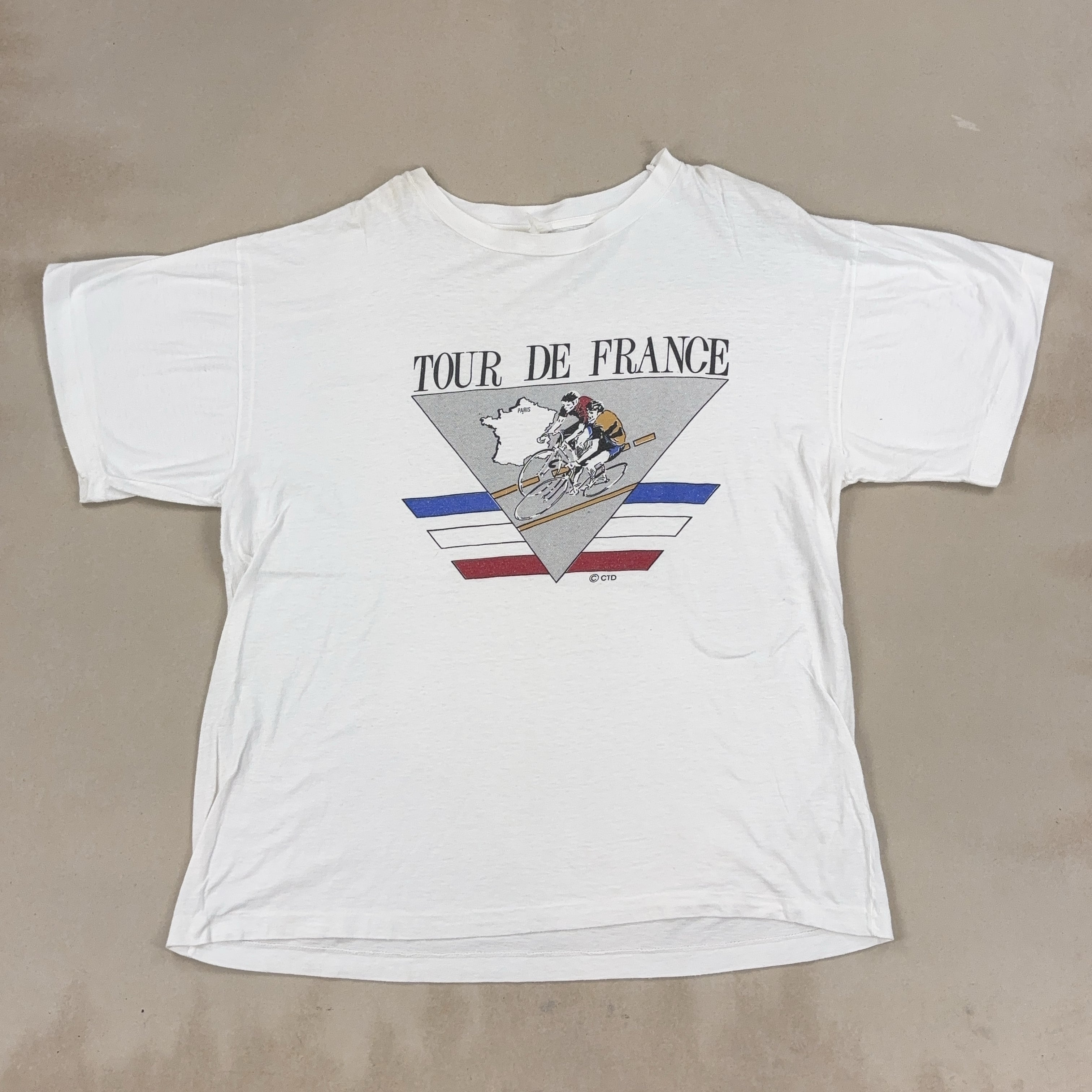 'TOUR DE FRANCE' WHITE TEE - LARGE