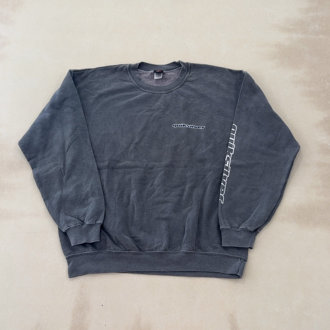 QUIKSILVER GREY CREW - LARGE