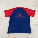 ADIDAS BLUE & RED TEE - MEDIUM