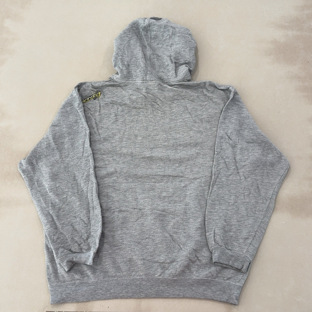 BILLABONG GREY HOODIE - LARGE